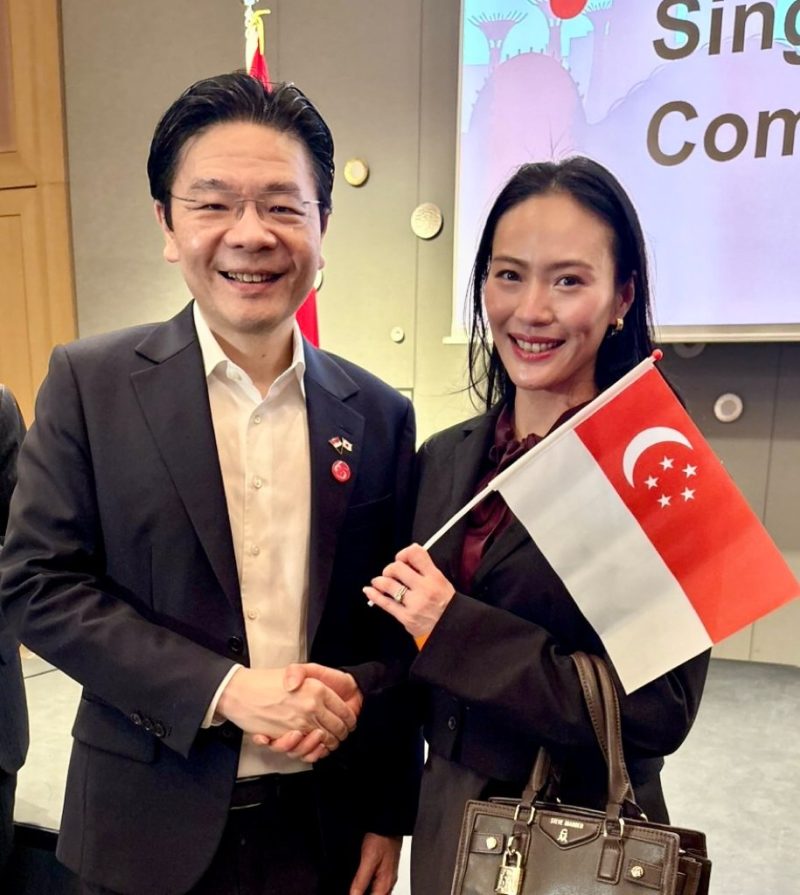 Rachel Leng with with Singapore PM Lawrence Wong